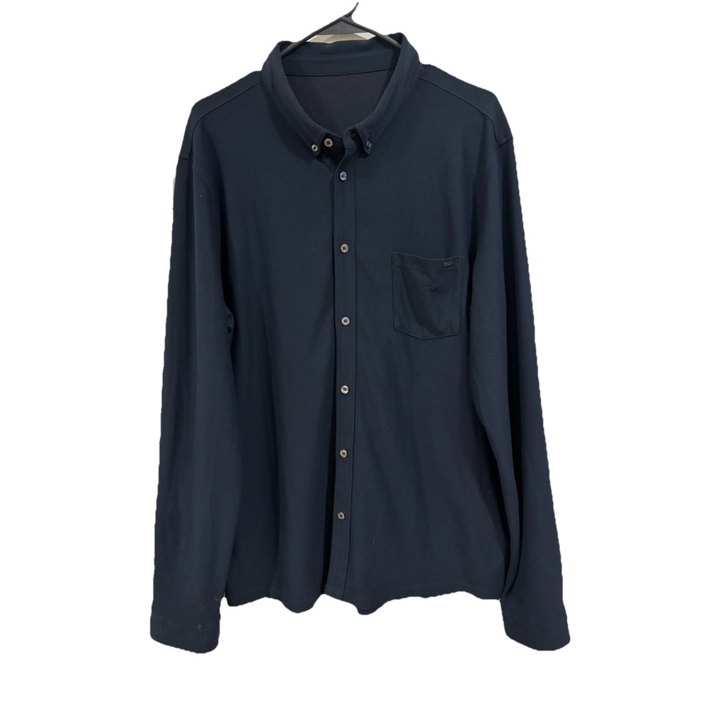 Vuori Ace Button Down Shirt Navy Performance Long Sleeve V185 Men's Size XL